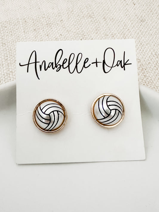 Pearl & Sports Studs, Volleyball