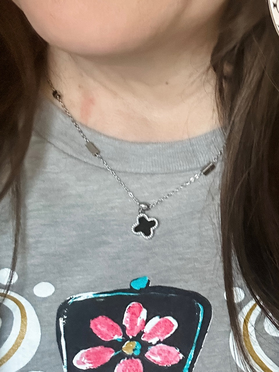 Day & Night Charm Necklace, Silver