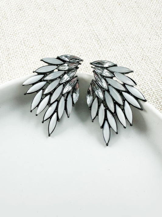 Wings of Fire Earrings, Smoke