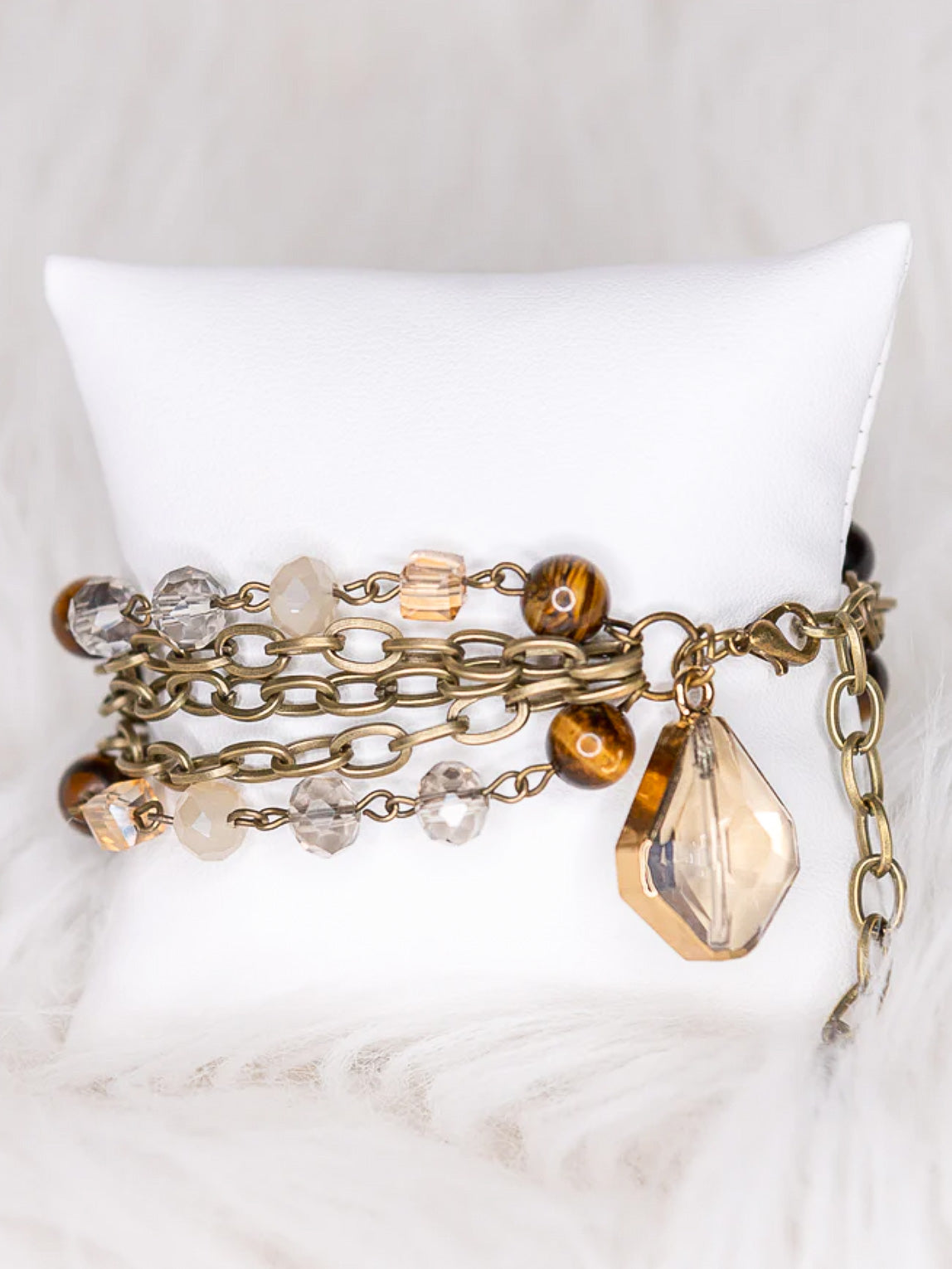 Rustic Glam Bracelet, Tiger's Eye