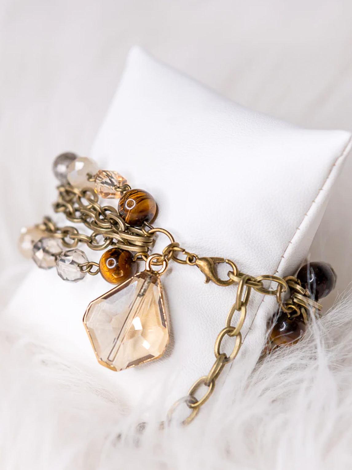 Rustic Glam Bracelet, Tiger's Eye