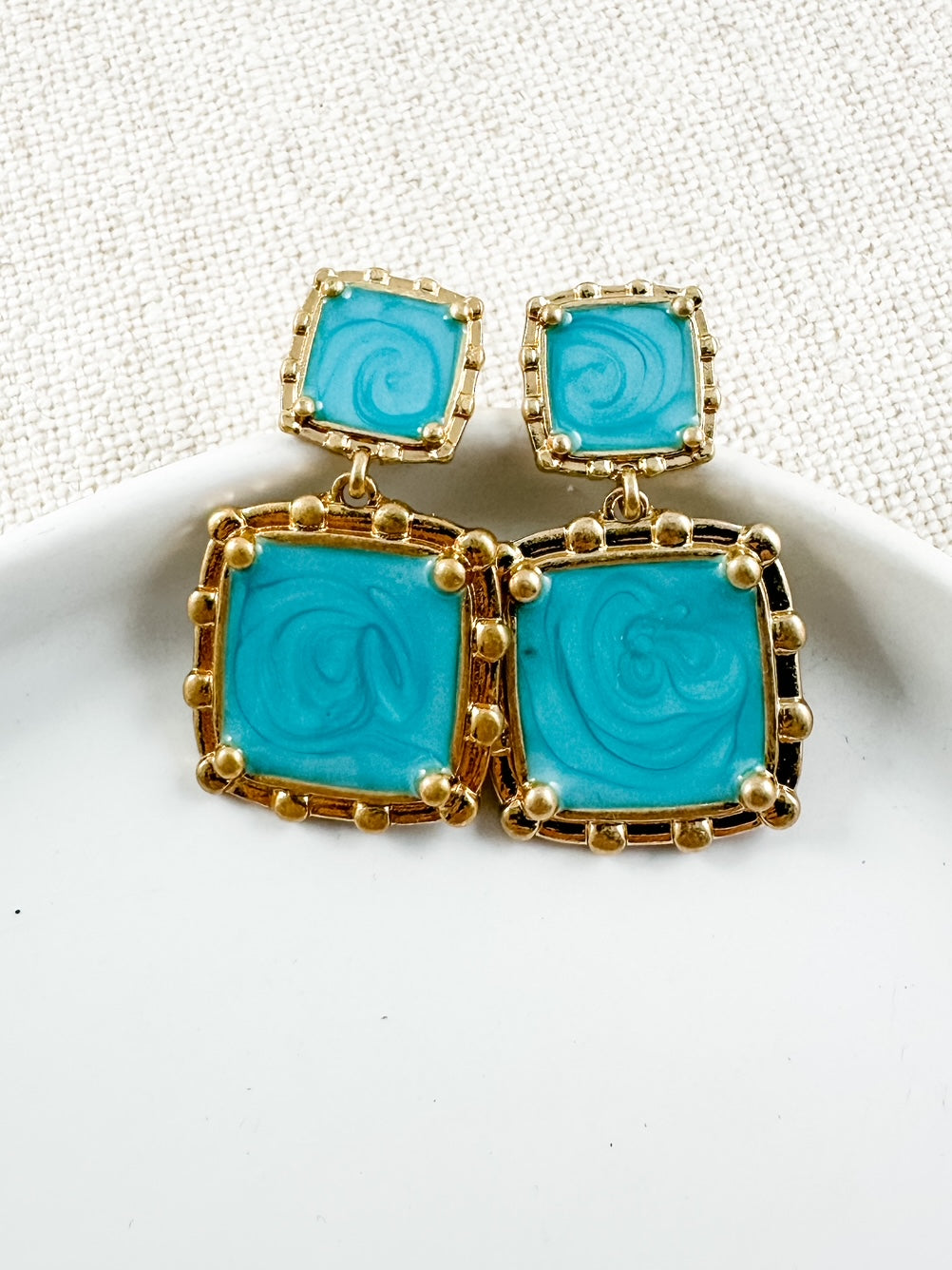 Empress Touch Earrings, Turquoise