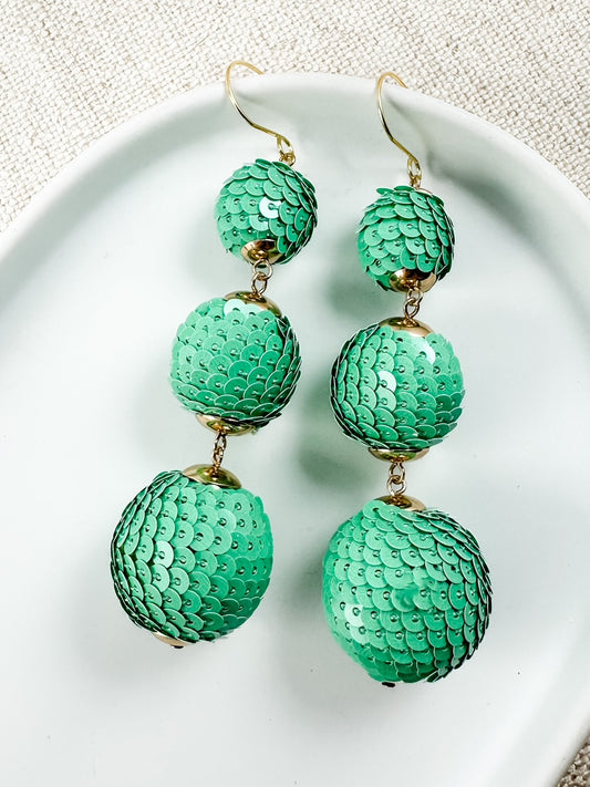 Fun & Peppy Earrings, Mint