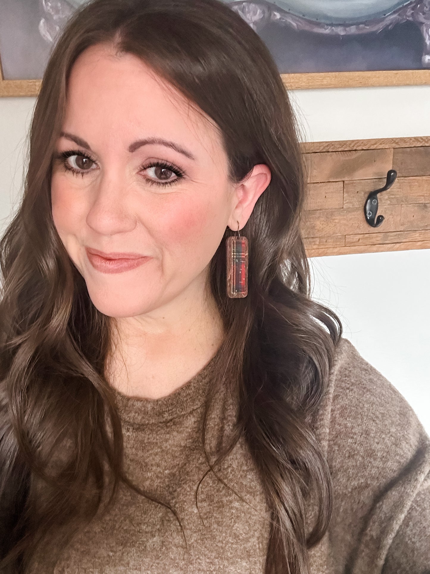 Plaid & Pine Earrings