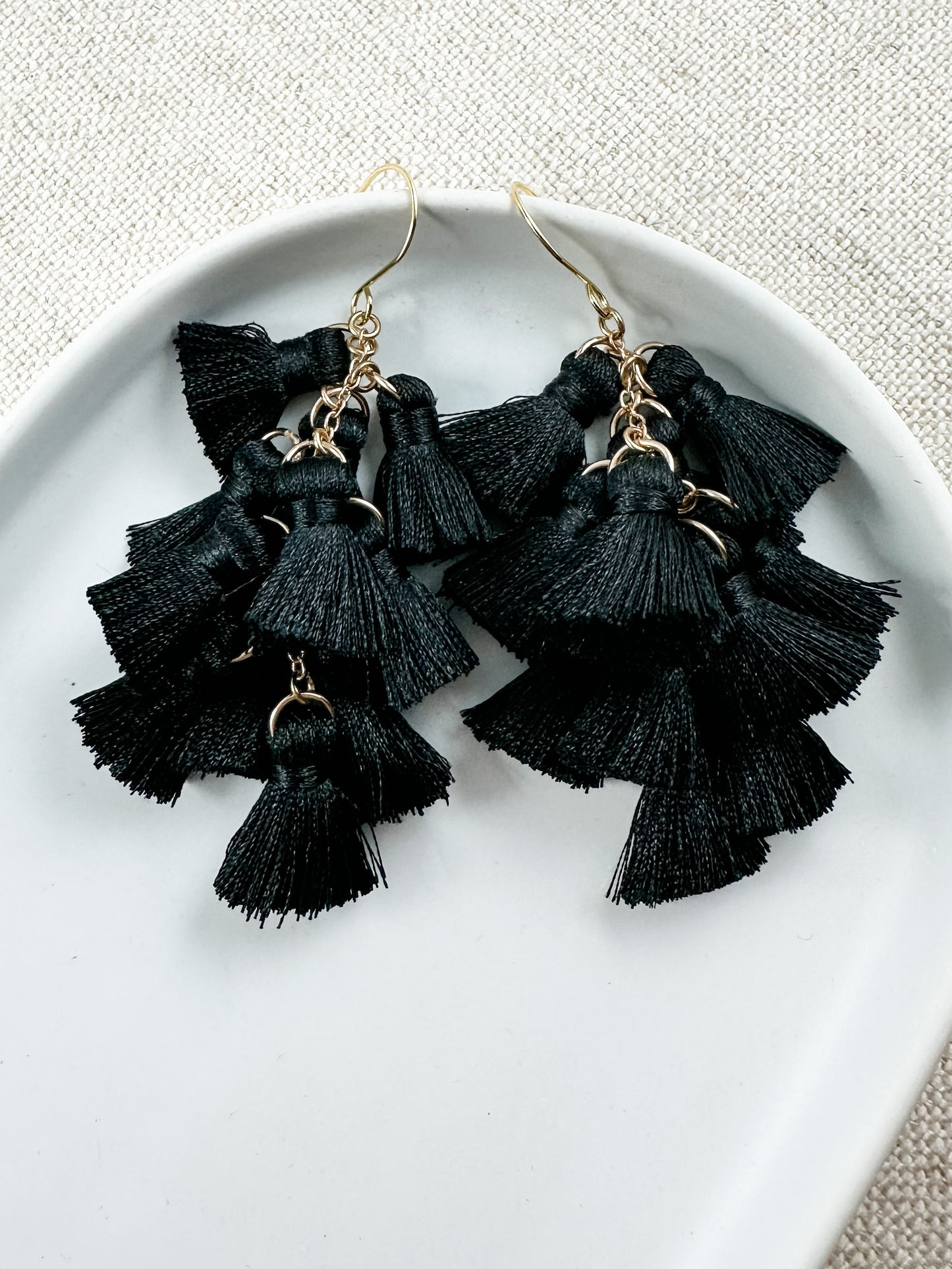 Slay the Day Earrings, Black