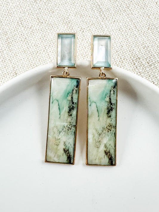 Mountain Mist Earrings, Mint