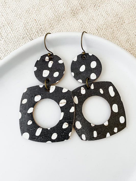 Spot On Style Earrings, Black