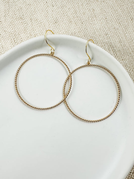 Circle Back Earrings, Gold