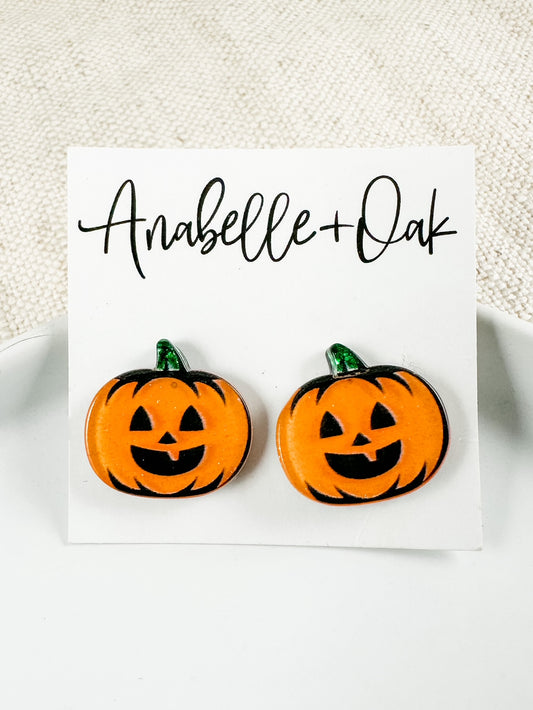 Jack-o-Lantern Studs