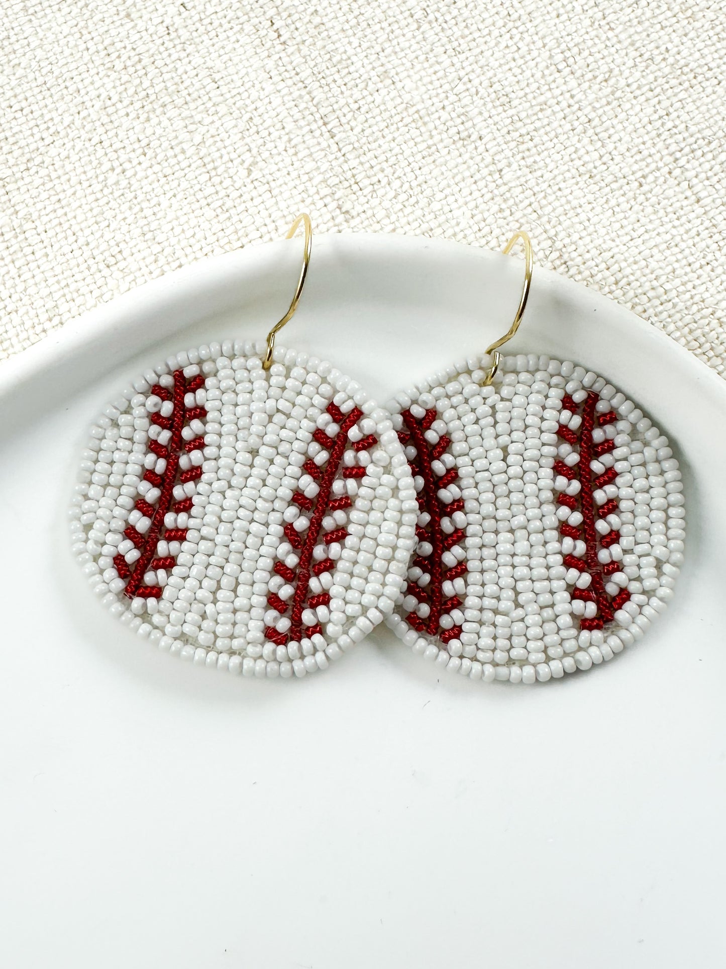 Ballfield Babe Earrings, Baseball