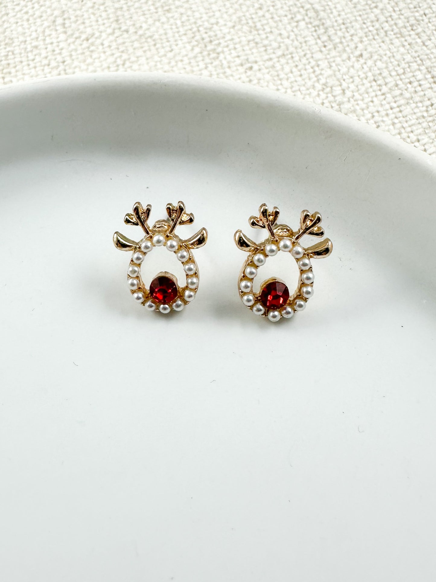 Frosted Rudolph Studs