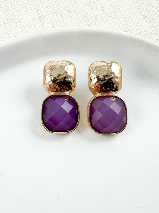 Solara Luxe Earrings, Purple