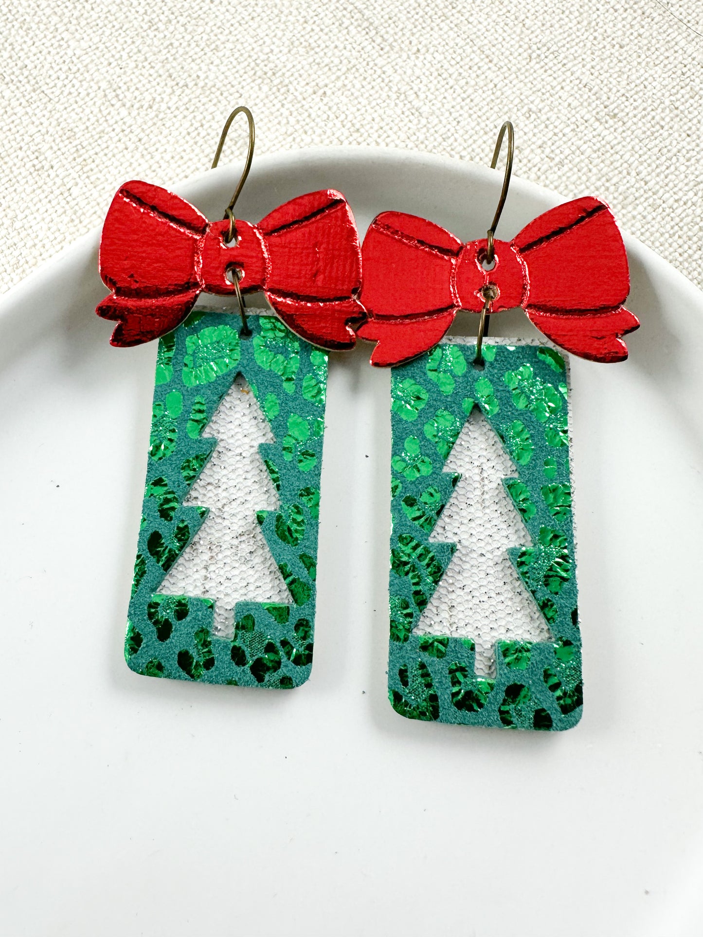 Bow & Evergreen Earrings