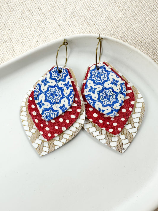 American Quilt Earrings