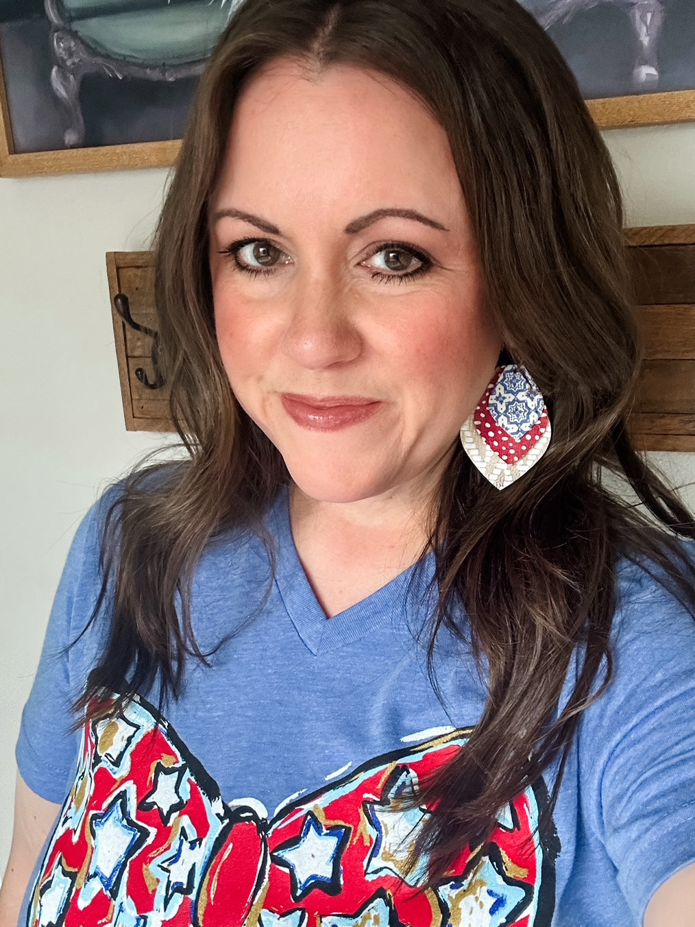 American Quilt Earrings