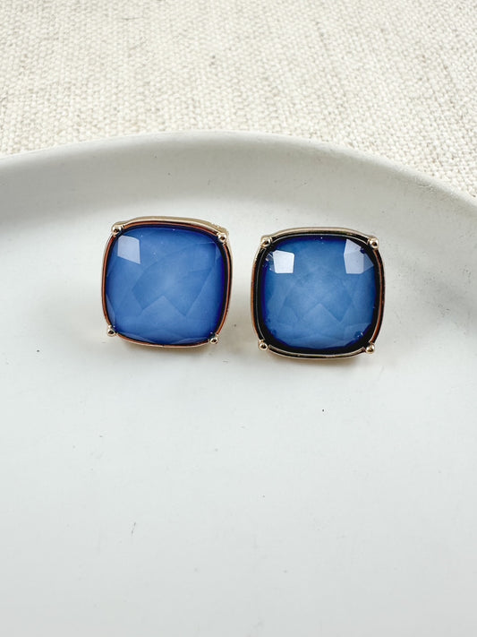 Quiet Light Studs, Cornflower Blue