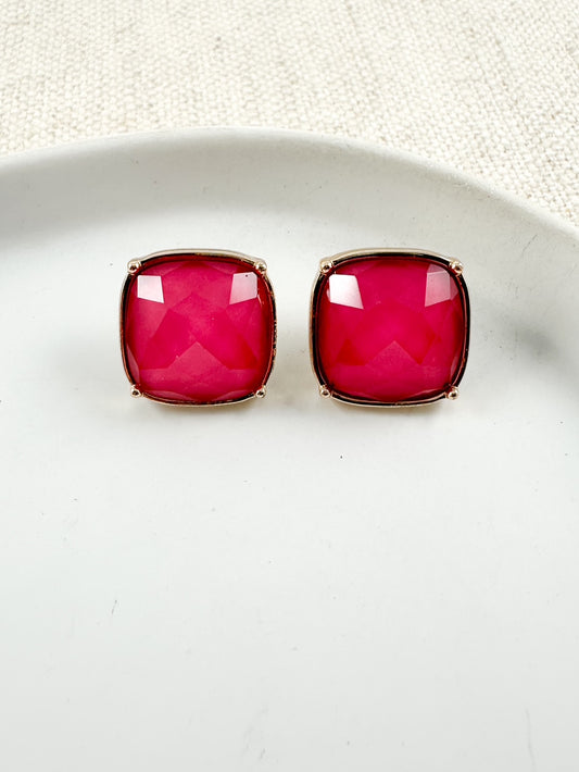 Quiet Light Studs, Fuchsia