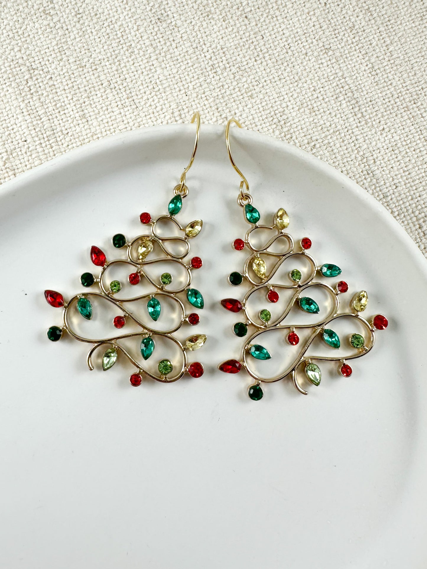 Crystal Evergreen Earrings