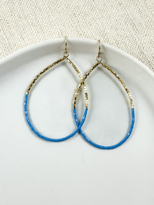 Dusk Horizon Earrings, Azure Blue