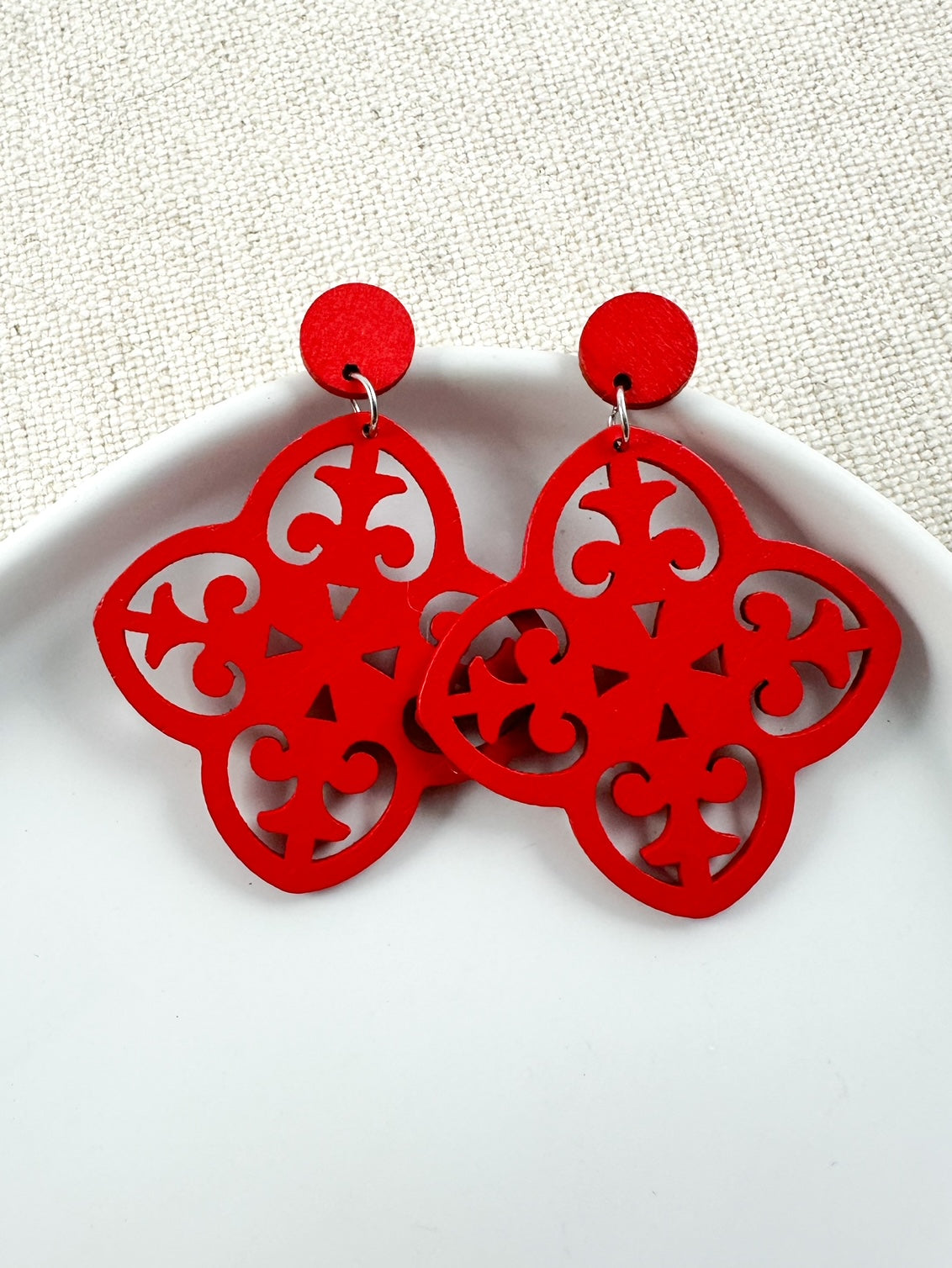 Just Dreaming Earrings, Red