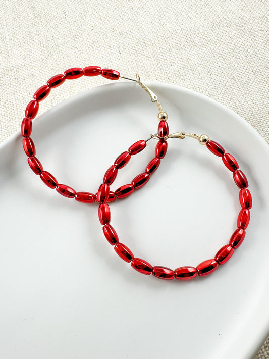 Radiate Happiness Hoops, Red