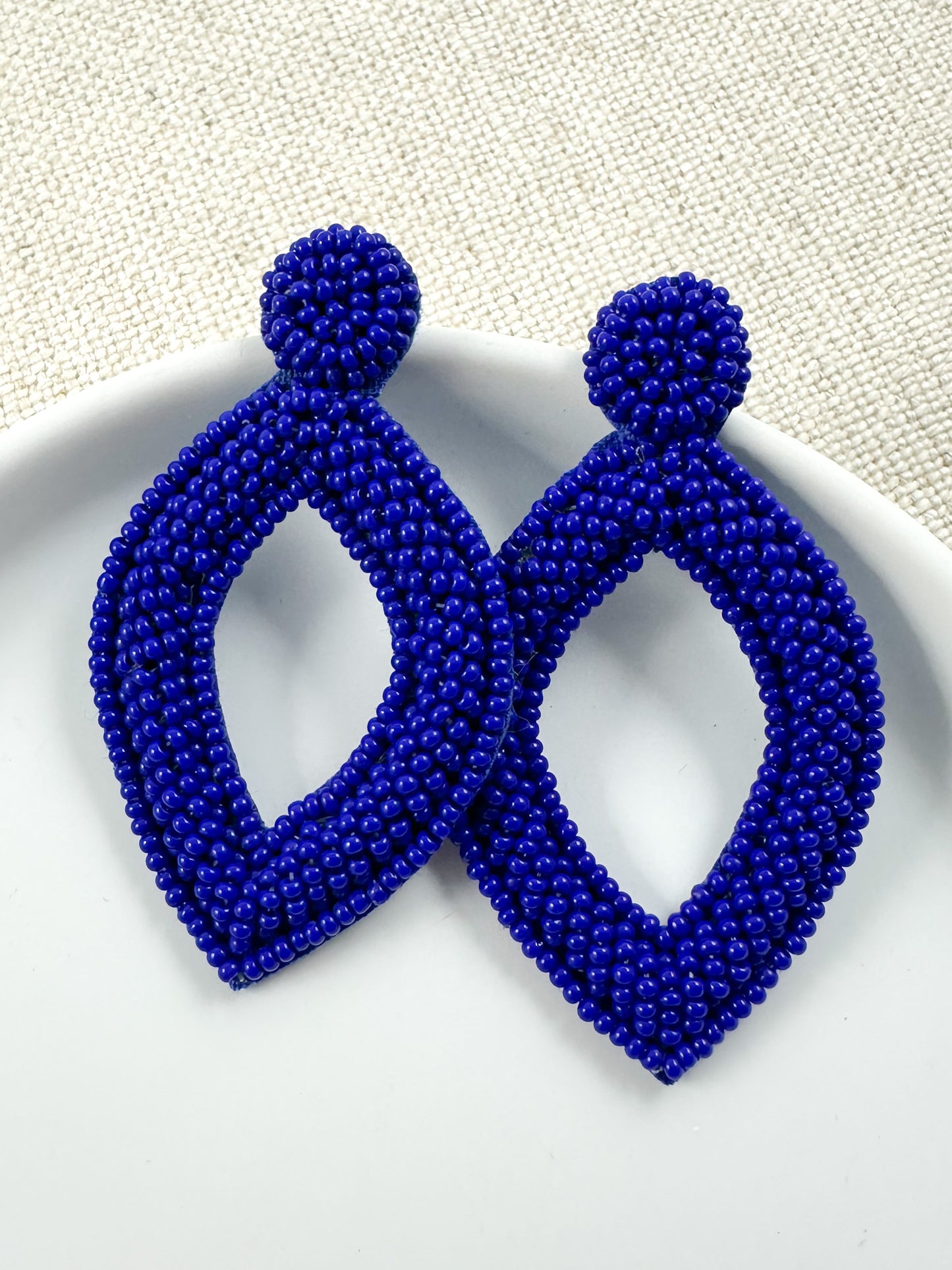 Hide Me Away Earrings, Royal Blue