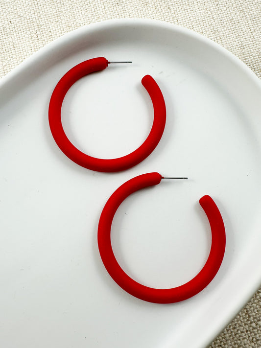 Simple & Classy Hoops, Red