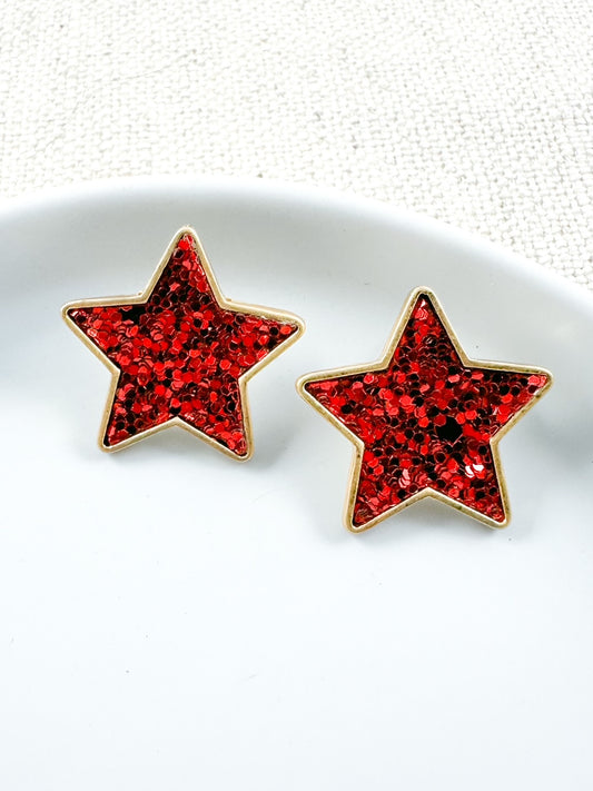 Stardust Studs, Red