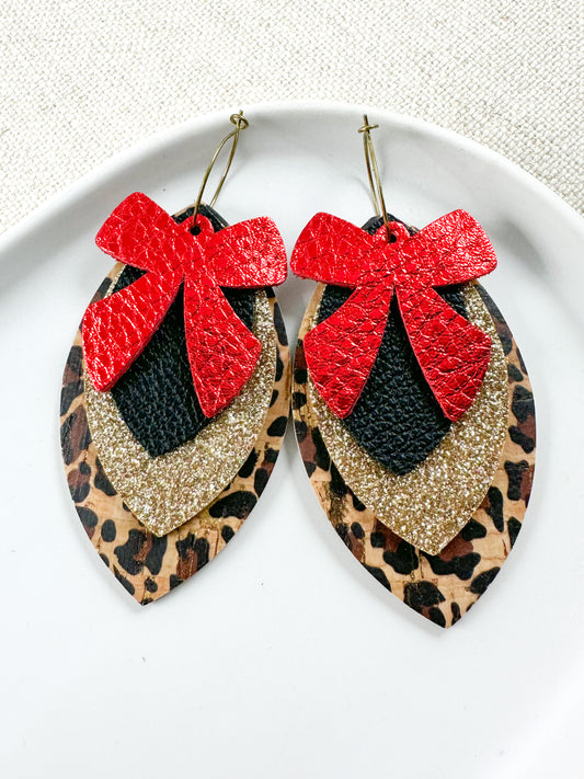 Layered Bow Luxe Earrings