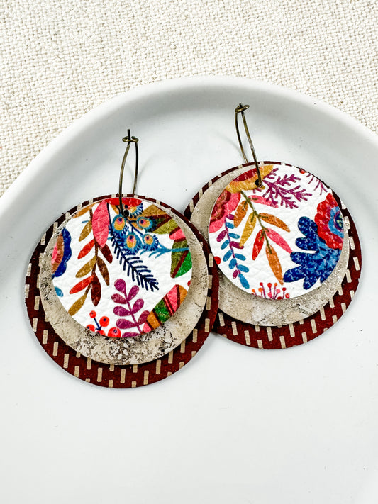 Mulberry & Floral Earrings