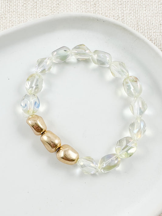 Honey & Crystal Bracelet, Opaline