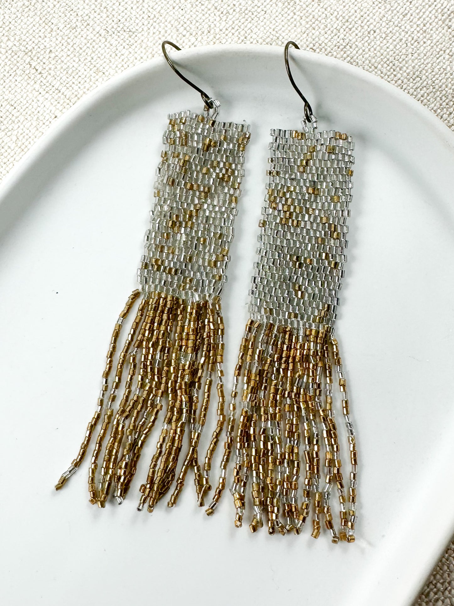 Light Up the Day Earrings, Silver & Gold