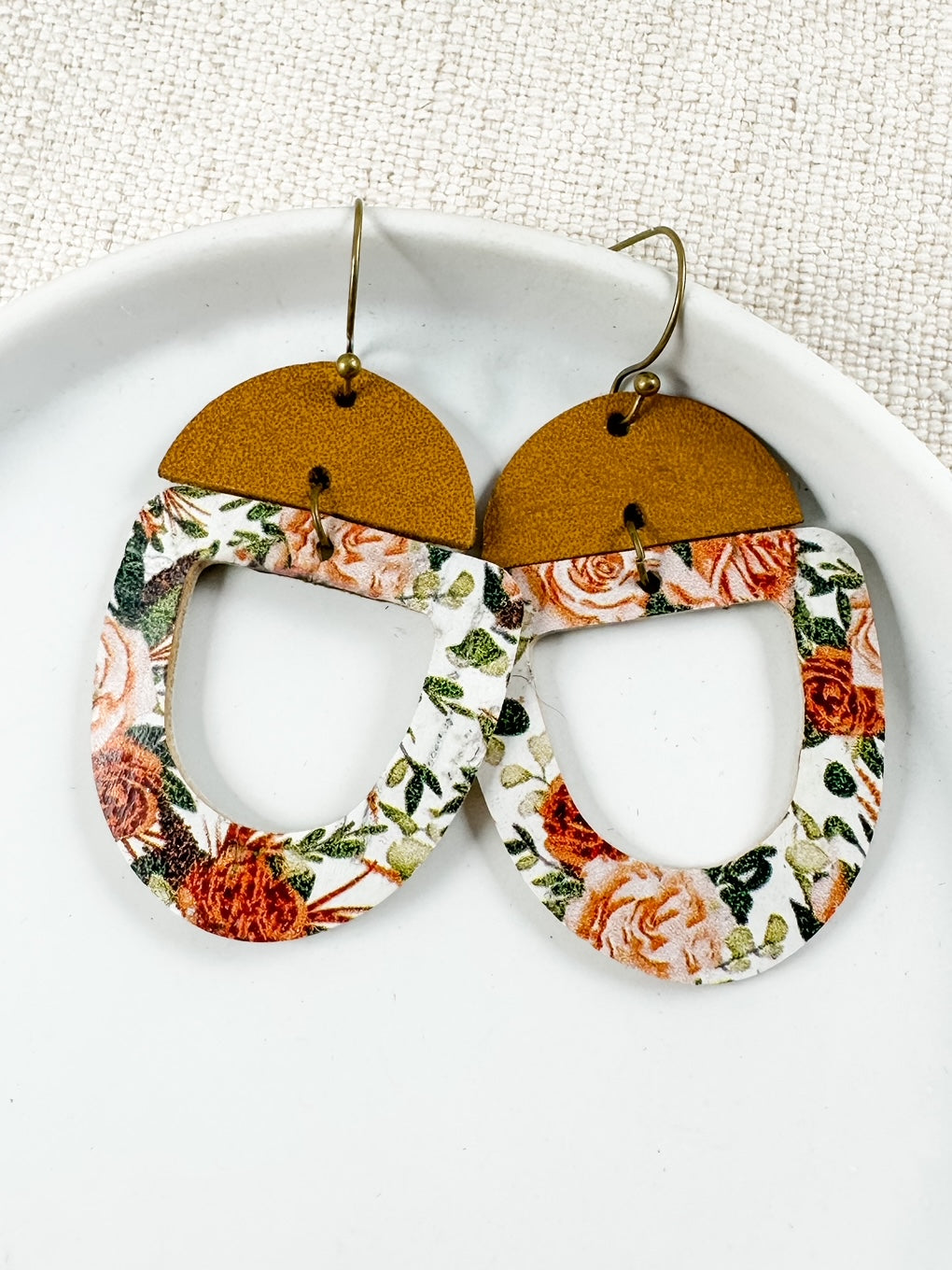 Cranberry Floral Earrings