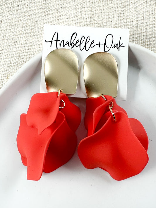 Dance Through Life Earrings, Coral