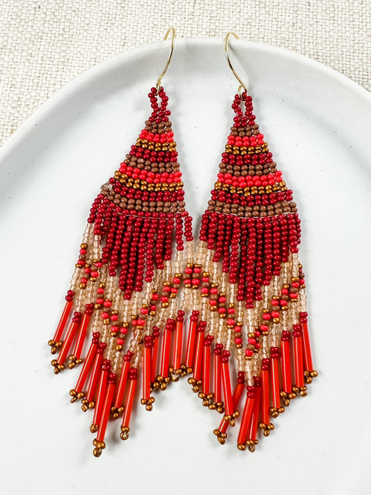 A Little Spark Earrings, Red