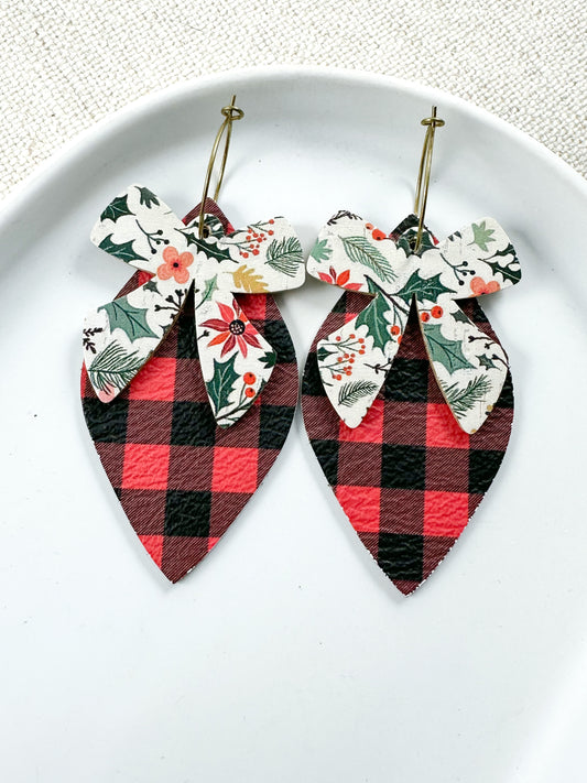 Plaid & Holly Perfection Earrings