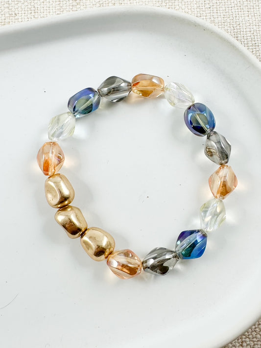 Honey & Crystal Bracelet, Multi