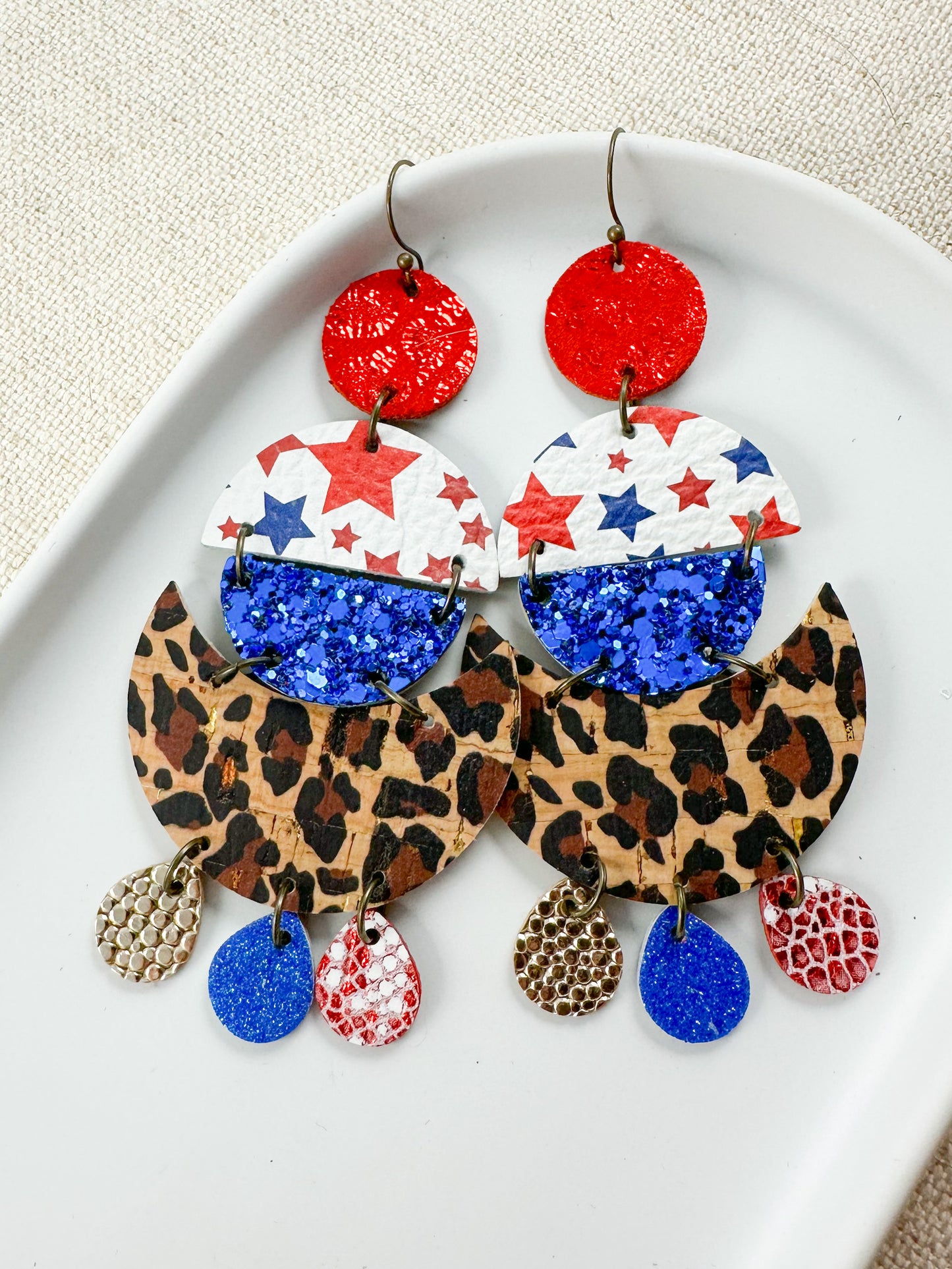 I Love America Earrings