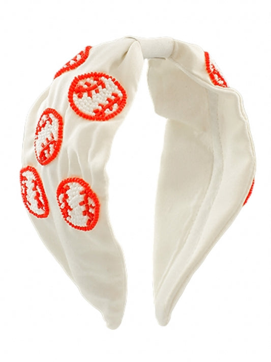 Baseball Headband, White