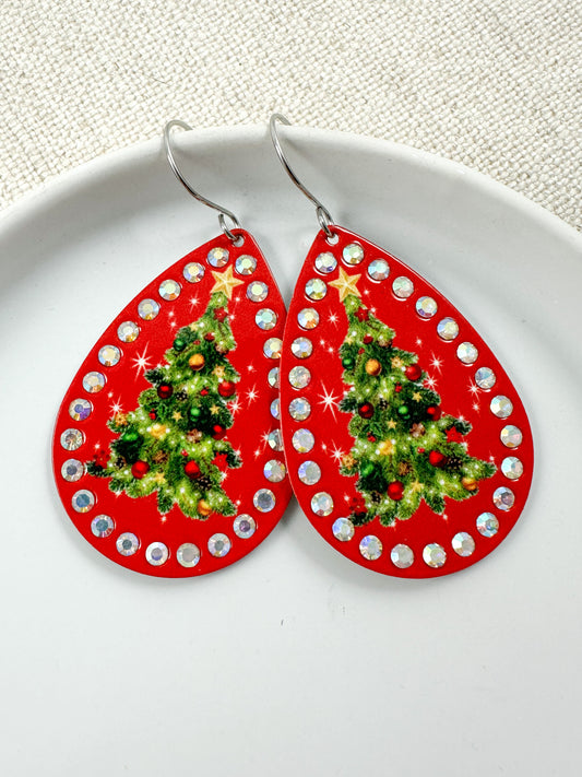 Vintage Christmas Glow Earrings