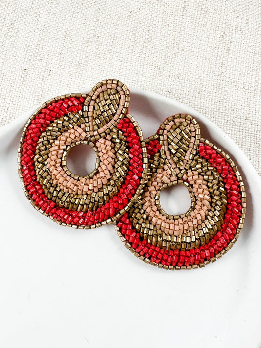 Refreshing Take Earrings, Red