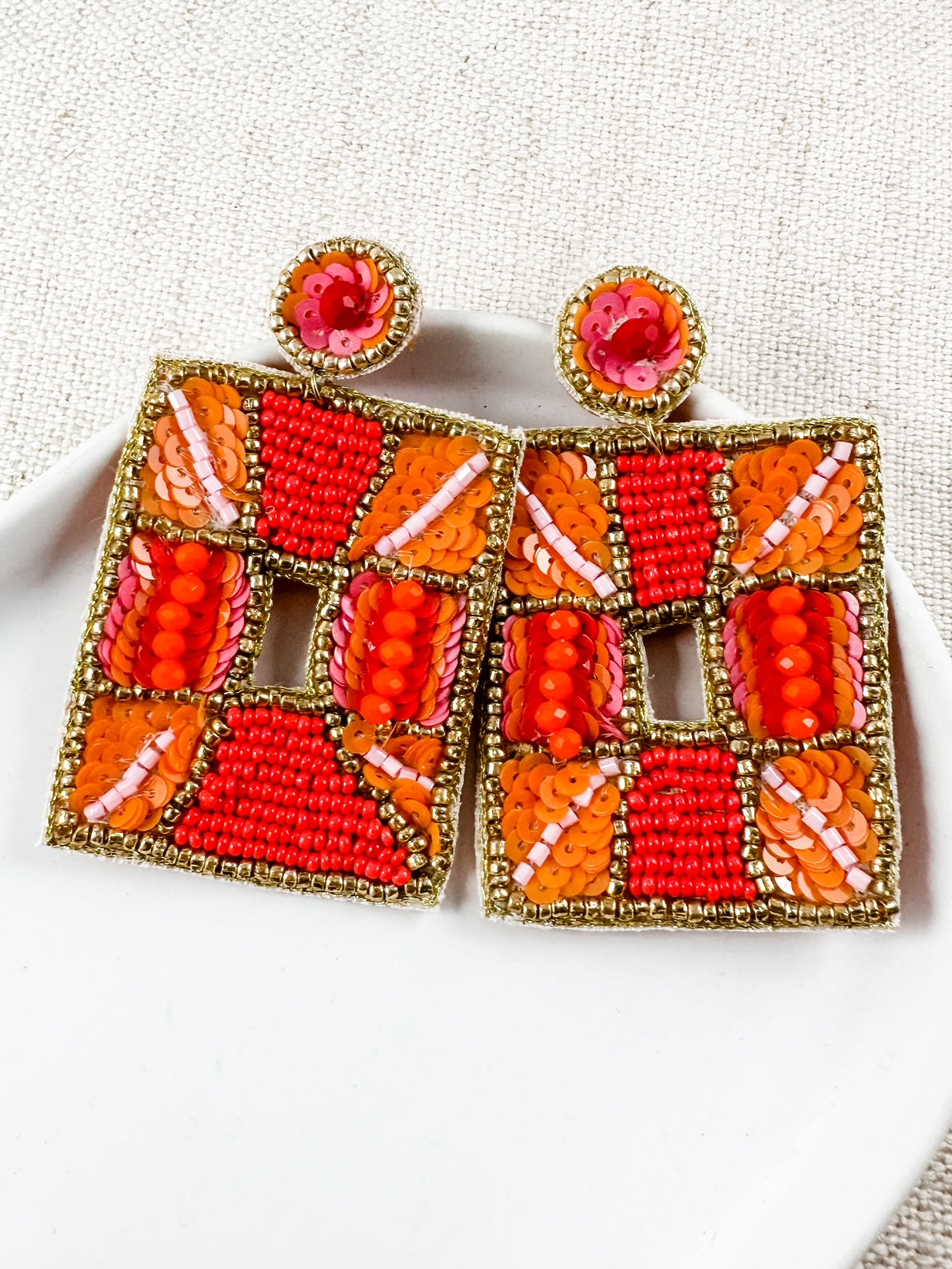 Hanging Out Earrings, Orange