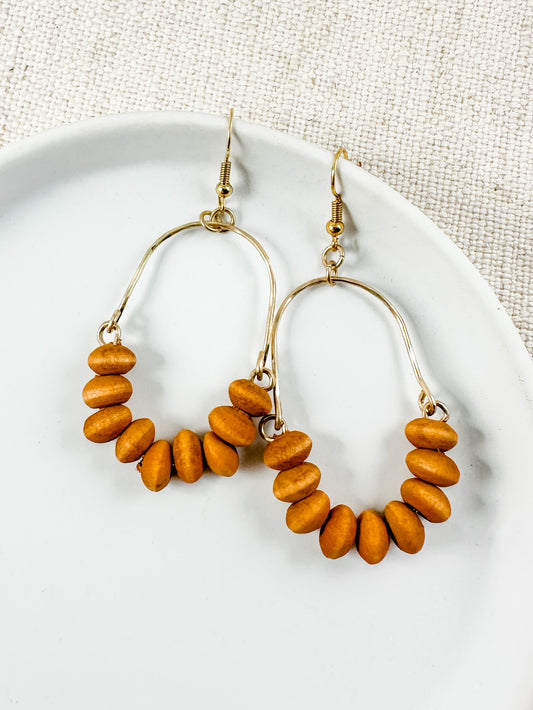 By Your Side Earrings, Cognac