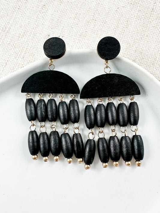 Wherever You Go Earrings, Black