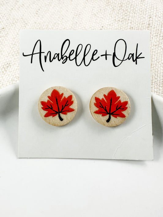 Fall Leaf Studs