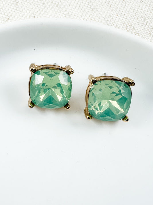 Opal Frost Studs, Mint