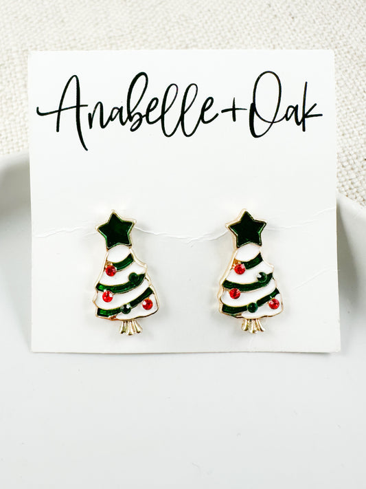 Snowy Pine Studs