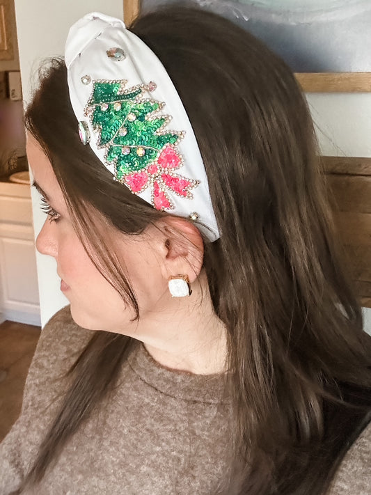 Holiday Cheer Headband, White