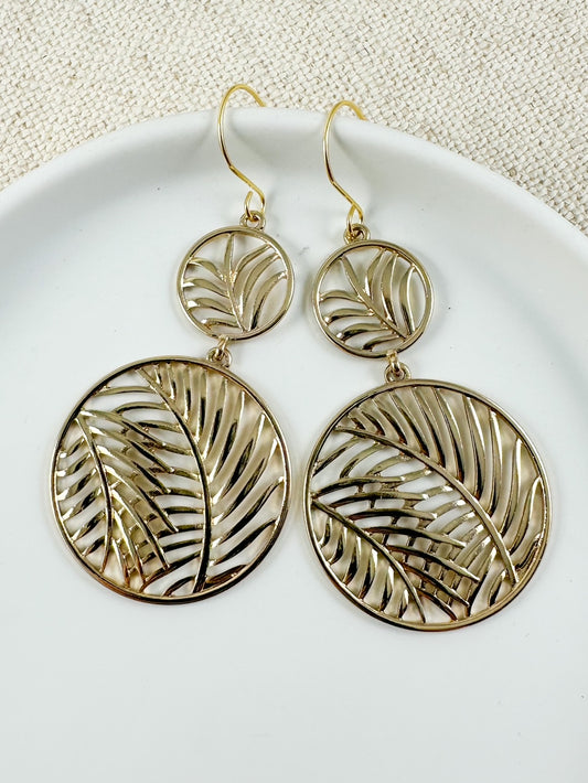 Tropical Chic Earrings, Gold