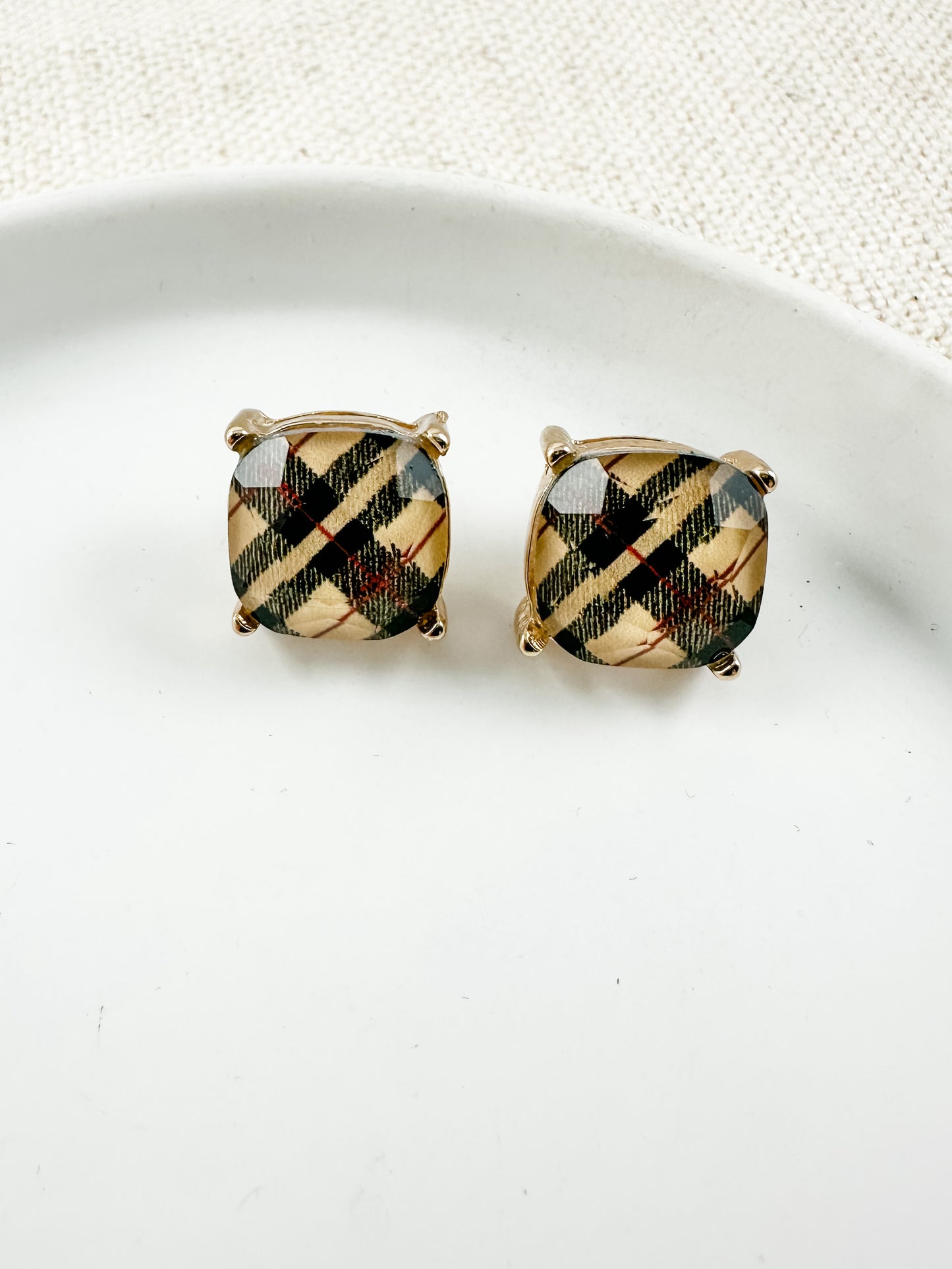 Highland Plaid Studs